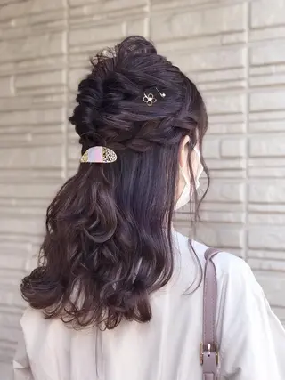 ロング ヘアアレンジ 🍒memelu明石 🍒のマツエク・マツパデザイン