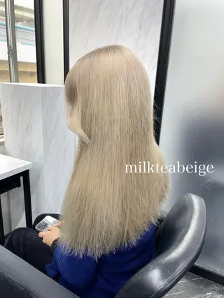 セミロング カラー エクステ🩵ブリーチ 韓国ヘア🩵KAEのヘアスタイル