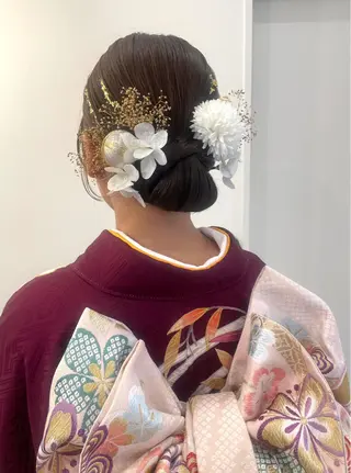 ヘアアレンジ ルプラボウ/日野 /ショート/レイヤーのヘアスタイル