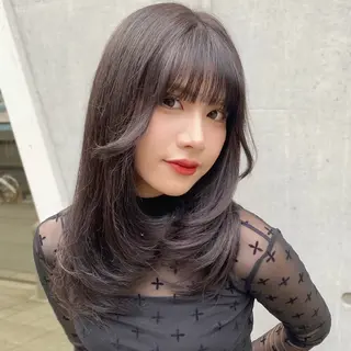 セミロング カラー ✨ハッシュカット✨ ユウキ✨のヘアスタイル