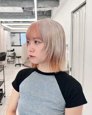 ショート カラー レイヤー/透明感 カラー🌿KANTAのヘアスタイル