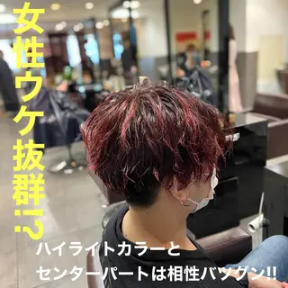 ショート カラー パーマ メンズ 髪質改善/縮毛矯正 ボブ/Ryuseiのヘアスタイル