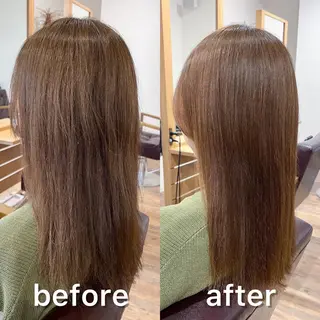 ミディアム パーマ KIZU 髪質改善 オカルト怪談のヘアスタイル