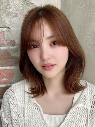 ミディアム 🧡くびれヘア/前髪 顔周り🧡久原結衣のヘアスタイル