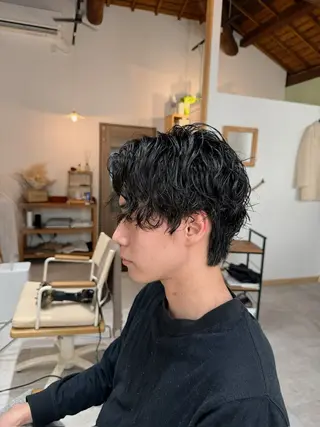 パーマ メンズ h a k u 大倉 卓人のヘアスタイル