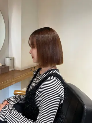 ミディアム 塩川ももこ/ 縮毛矯正/ヘアセットのヘアスタイル