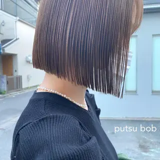 ミディアム ボブ&透明感カラー ♡TOMOEのヘアスタイル