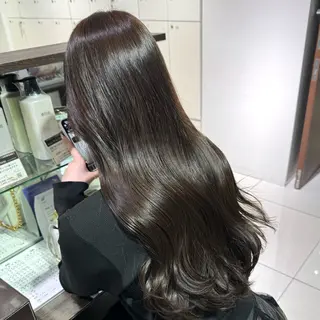 ロング カラー ヘアアレンジ ブリーチなしカラー /ベージュ/安形翔のヘアスタイル