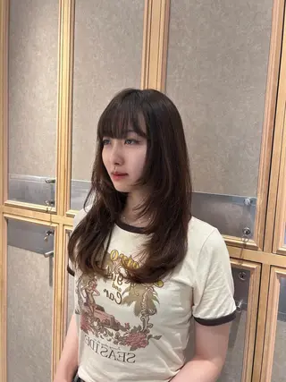 ロング カラー miko🪽地毛風/ ハイトーン/レイヤーのヘアスタイル