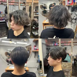 ショート メンズ 髪質改善/縮毛矯正/ 超高濃度水素ケアのヘアスタイル