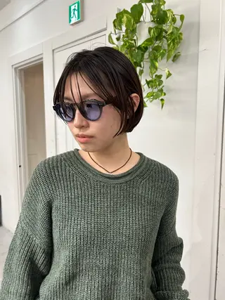 ショート カラー レイヤーボブ/ 艶カラー/サナ🌼のヘアスタイル