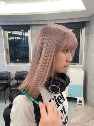 ミディアム ♡似合わせハイトーン ♡maiのヘアスタイル