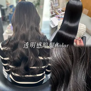 カラー Sakuraෆ˚* 暗髪×まつパ🖤🥀のヘアスタイル