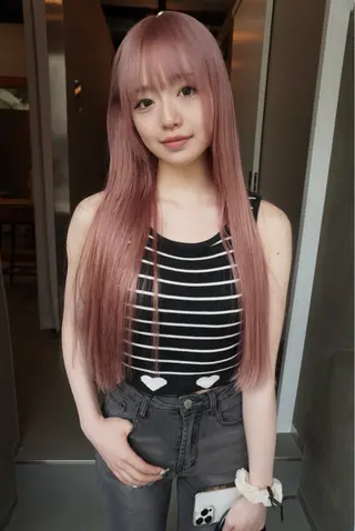 ロング カラー salon village所属・色落ちまで可愛い🧚 心斎橋hikaruのヘアスタイル