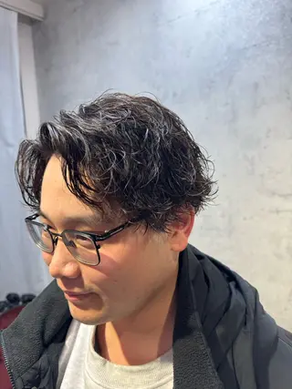 ショート パーマ メンズ メンズカット/パーマ ⚡️ひりゅう⚡️のヘアスタイル