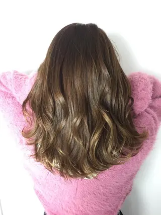 ミディアム カラー 髪質改善/痛ませ ないカラー/西村航大のヘアスタイル