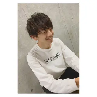 ショート カラー ヘアアレンジ メンズ ange☞ soutaのヘアスタイル