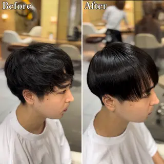 ショート パーマ メンズ 🔮メンズ縮毛矯正 毛流れパーマ💎竹永のヘアスタイル