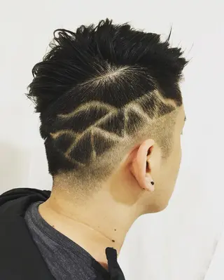 ショート パーマ メンズ きむえり/髪質改善 /セット/カラーのヘアスタイル