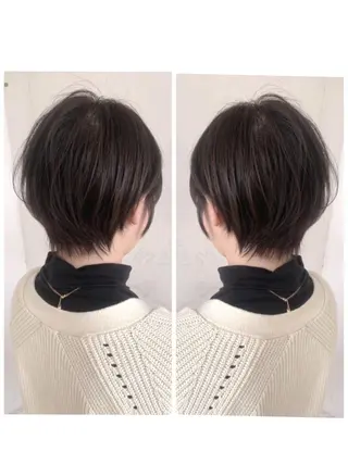 ショート カラー 京都大人女性ショート 徒歩1分/秋山のヘアスタイル