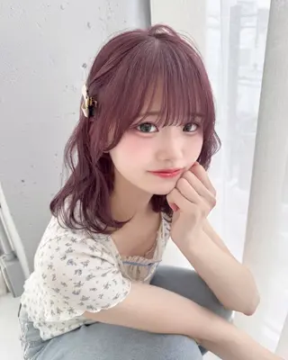 カラー ヘアアレンジ 🍓艶モテ暖色カラー 🎀mayu🍓のヘアスタイル