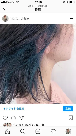 ミディアム カラー 細めハイライト🩶 ボブ/レイヤーカットのヘアスタイル