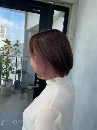 カラー 暖色/ハイトーン/ カラー/HBLのヘアスタイル