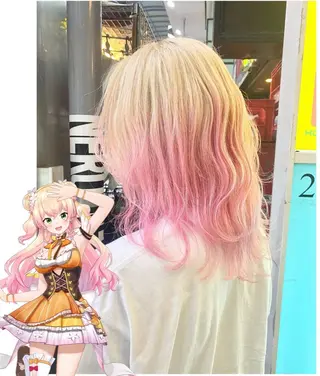 ミディアム カラー GARU-ガル-所属・TSUNO🦖 派手髪/オタク美容師のヘアスタイル
