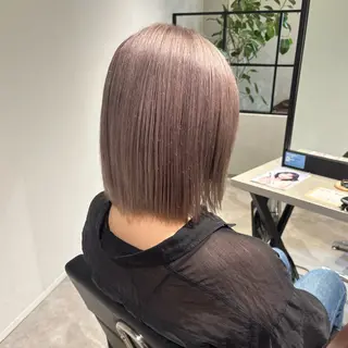 ミディアム 長尾ゆりの/ボブ/ ベージュ/ハイトーンのヘアスタイル