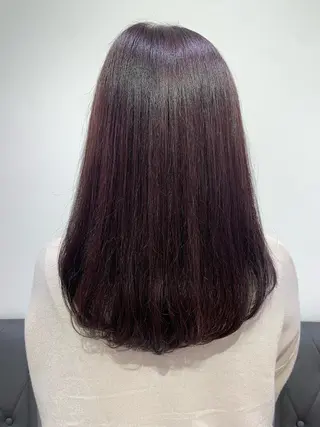 セミロング カラー 【センターパート/ マッシュ】ryokaのヘアスタイル