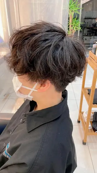 ショート パーマ メンズ 店長/ボブ/ 縮毛矯正/清水祥偉のヘアスタイル