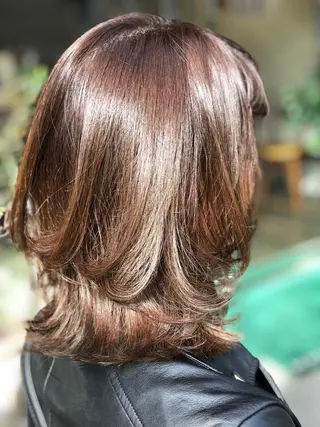 ミディアム カラー パーマ GO TODAY SHAiRE SALON原宿Stella店所属・GO TODAY シェアサロンのヘアスタイル