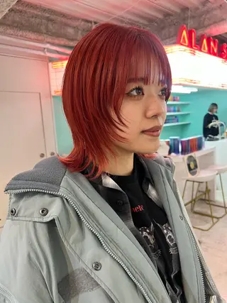 ミディアム 💥ウルフカット デザインあんな💥のヘアスタイル