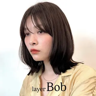 ミディアム カラー ヘアアレンジ 🌱ボブ/レイヤー/ ベージュ/あやみ✨のヘアスタイル