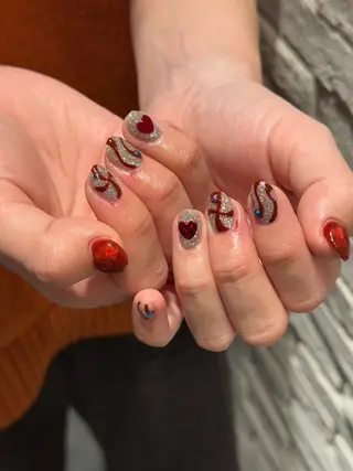 ショート m kaori𓃟のネイルデザイン