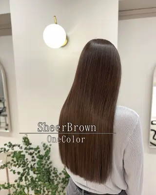 ロング カラー ヘアアレンジ 二ヶ月綺麗が続く デザイン/星野六三四のヘアスタイル