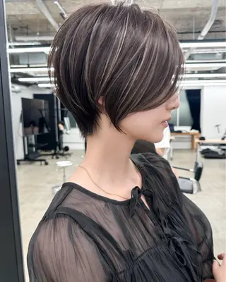 ショート カラー ✨ハイライトの達人 ボブ/ショート/雪下のヘアスタイル