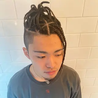 ミディアム カラー パーマ ヘアアレンジ メンズ キッズ ネイル マツエク・マツパ 中元 淳のヘアスタイル