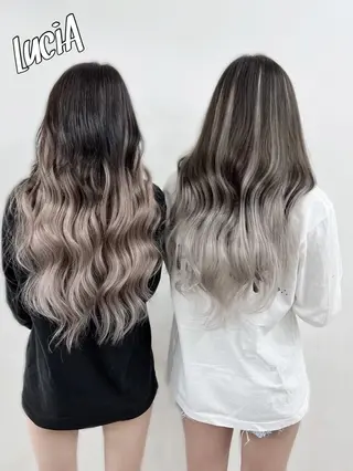 ロング カラー エクステ LuciAのヘアスタイル