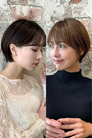 ショート カラー 💍新宿ショート 💍岩田莉奈のヘアスタイル