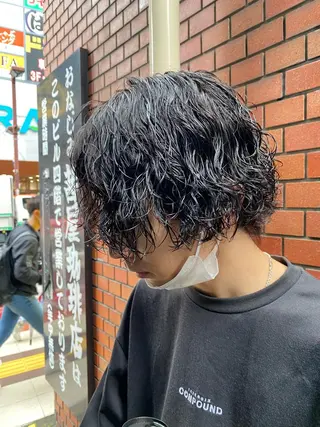 パーマ メンズ 🌴パーマオタク🌴 長谷川　諒佑🌈のヘアスタイル