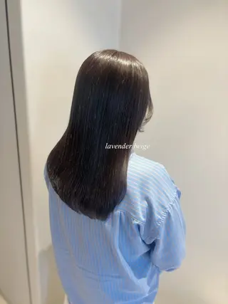 セミロング カラー 髪質改善カラー ブラウン🤎YUMEのヘアスタイル