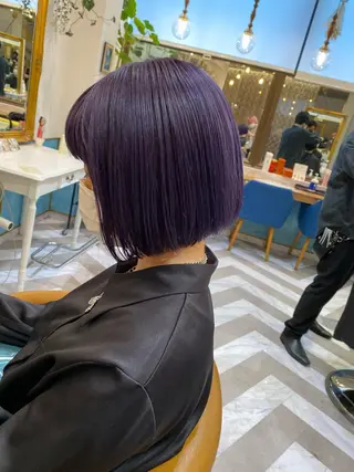 ショート カラー レイヤーと顔まわり 大好き❣️関口拓馬のヘアスタイル