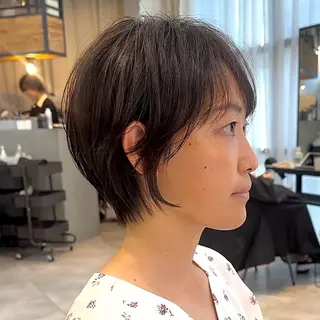 ショート お悩み改善ボブ 顔まわりカット/こうのヘアスタイル