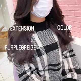 ロング カラー エクステ🩵ブリーチ 韓国ヘア🩵KAEのヘアスタイル