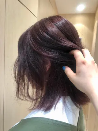 ミディアム カラー ヘアアレンジ 韓国ヘアメイク🎀/ 縮毛矯正✨山本媛香のヘアスタイル