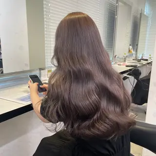 ロング カラー ヘアアレンジ 韓国レイヤー＆ピンク 艶髪🩶maikoのヘアスタイル