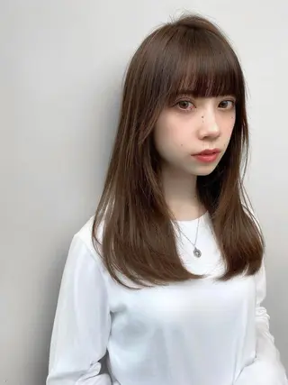 ロング カラー レイヤー/顔周り /透明感🩶高橋大のヘアスタイル