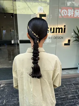 ロング カラー ヘアアレンジ 「sumi」Hair  Design所属・「sumi」 AMIのヘアスタイル