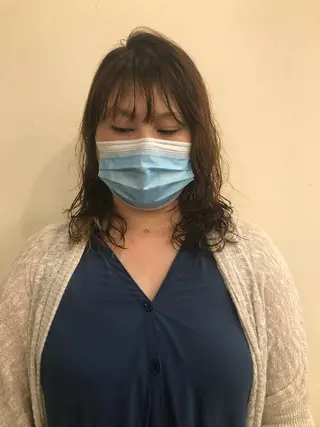 ミディアム パーマ Agu hair mira所属・中野 唯のヘアスタイル